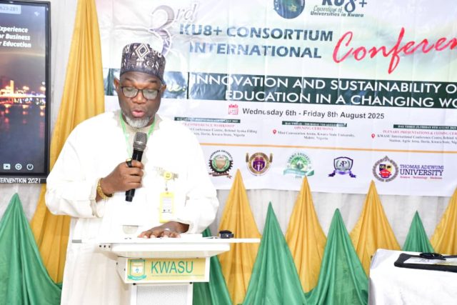 Professor Shaykh-Luqman Jimoh, Vice Chancellor of Kwara State University (KWASU), made the call during his address on Wednesday 6th of August 2925 at the 3rd KU8+ International Conference held at KWASU International Conference Center in Ilorin.